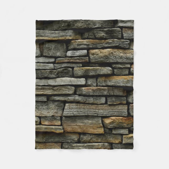 Steinmauer Fleecedecke (Vorderseite)