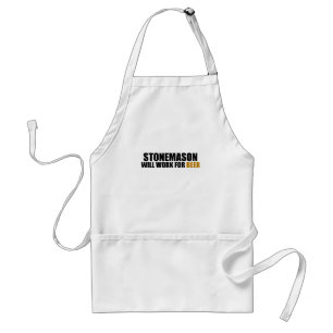 Steinmetz-arbeitet für Bier Schürze