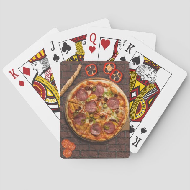 Steinofenpizza mit Belag Spielkarten (Rückseite)