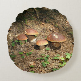 Steinpilz Rundes Kissen