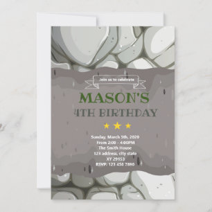 Steinrock Geburtstagsthema Einladung