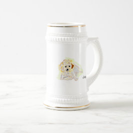 Steins : Golden Retriever  Bierglas