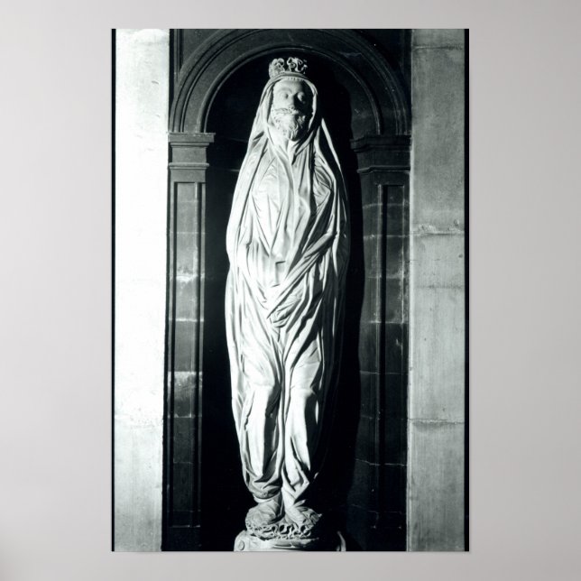 Steinskulptur von John Donne in seinem Tuch Poster (Vorne)