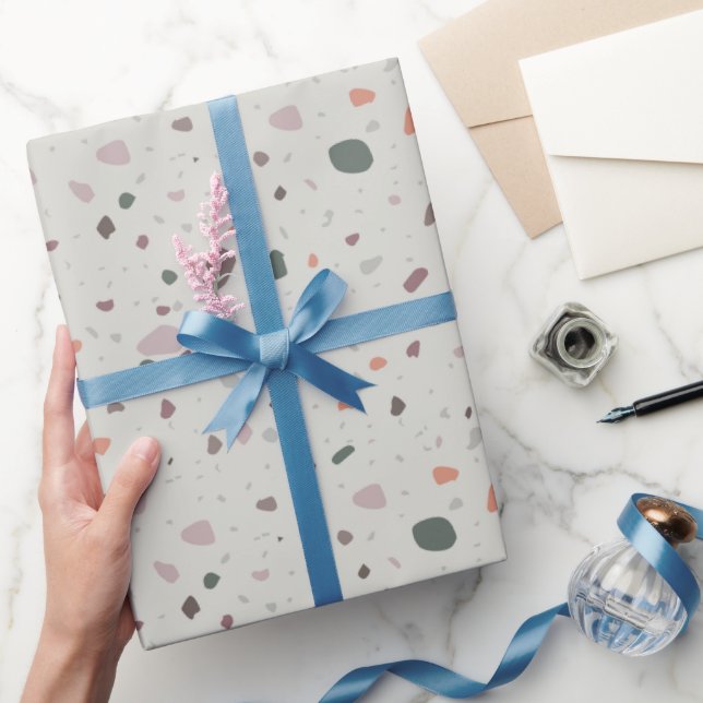 Steinterrazzo-Muster  Geschenkpapier (Schenken)