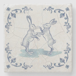 Steinuntersetzer Delft Boxerhasen
