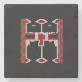 Steinuntersetzer mit Borneo-Design