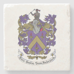 SteinUntersetzer mit Familienwappen