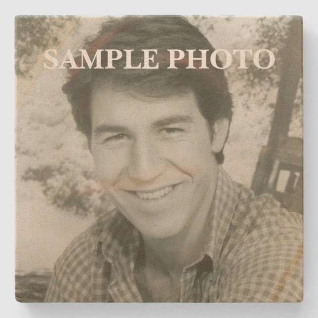 Steinuntersetzer mit Foto – Foto (Vorderseite)