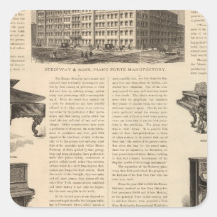Steinway und Sons, Piano-Hersteller Quadratischer Aufkleber