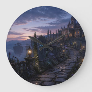 Steinweg zur schwebenden Burg - gotische Wanduhr