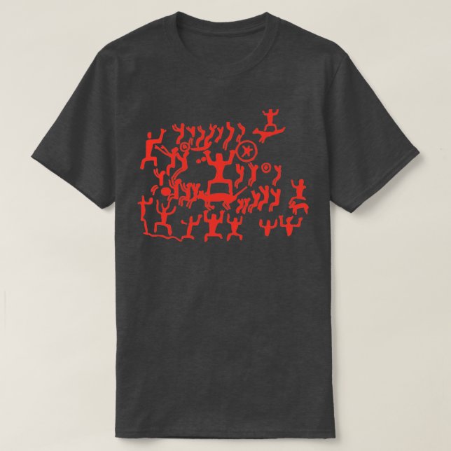 Steinzeit Höhlenmalerei Paläolithisches Kunstmuste T-Shirt (Design vorne)