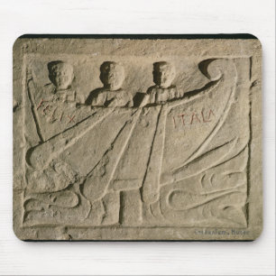 Stela, das ein Ruderboot 'Felix Itala darstellt Mousepad
