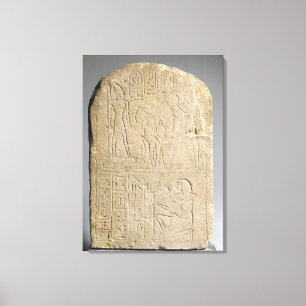 Stela, das Ramesses II anbietenweihrauch zu hallo Leinwanddruck