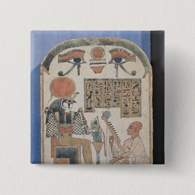 Stela des Harpist Djedkhonsuiuefankh Button (Vorderseite)