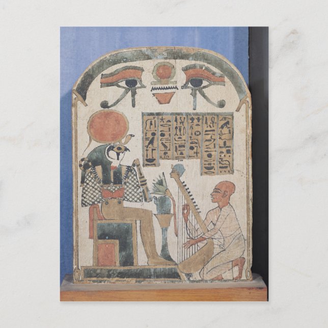 Stela vom Harfenisten Djedkhonsuiuefankh Postkarte (Vorderseite)