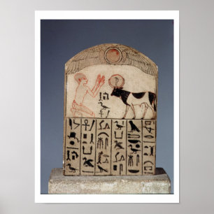 Stela zum APIstier (gemalter Kalkstein) Poster