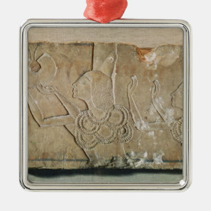 Stele, der Ay und seine Ehefrau Teye darstellt Ornament Aus Metall