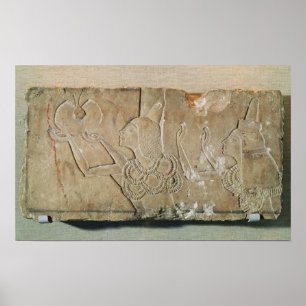 Stele, der Ay und seine Ehefrau Teye darstellt Poster