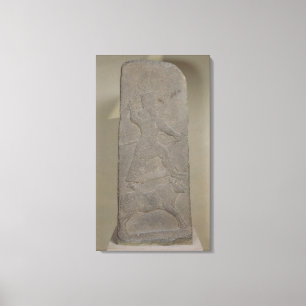 Stele, der den Sturmgott Adad darstellt Leinwanddruck