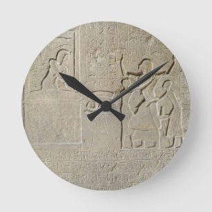 Stele der Halsketten, Hormin, welches das Gold Runde Wanduhr