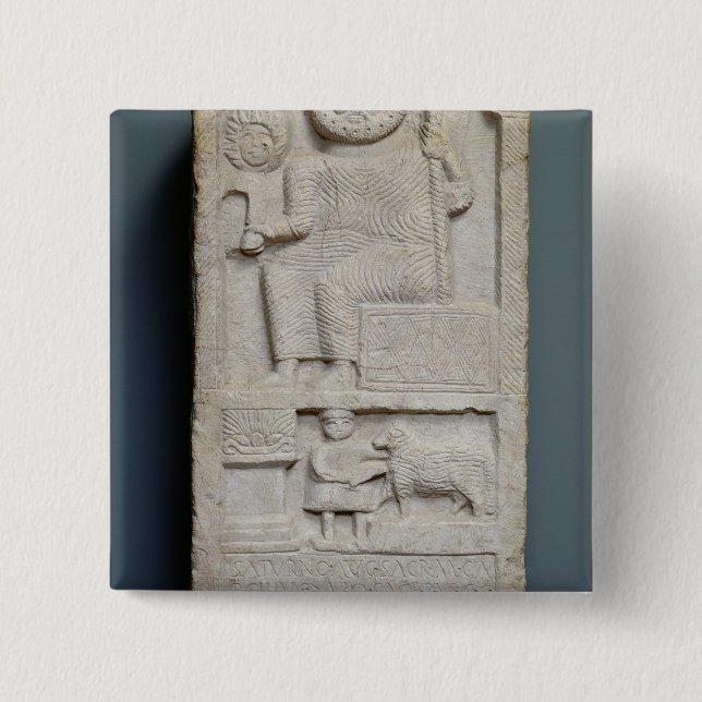 Stele eingeweiht Saturn, von EL-Ayaida Button (Vorderseite)