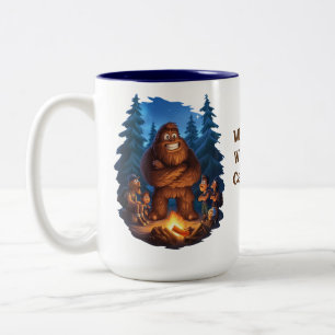 Stell dich aus Sasquatch Zweifarbige Tasse