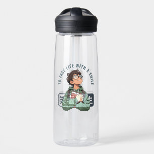 Stell dich dem Leben mit einem Lächeln 750ml Trinkflasche