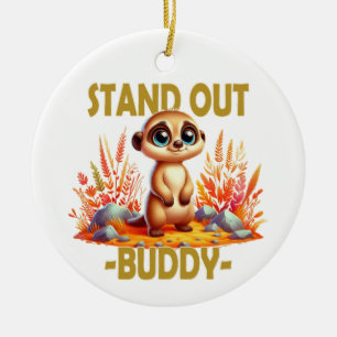 Stell dich weg, Kumpel. Niedliche Suricate Meerkat Keramik Ornament