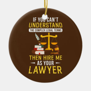 Stell mich als deinen Anwalt ein Lustiger Jurastud Keramik Ornament