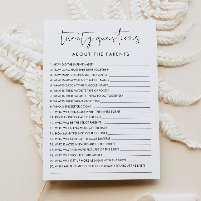 STELLA 20 Fragen zum Kinderspiel der Eltern Einladung (Von Creator hochgeladen)