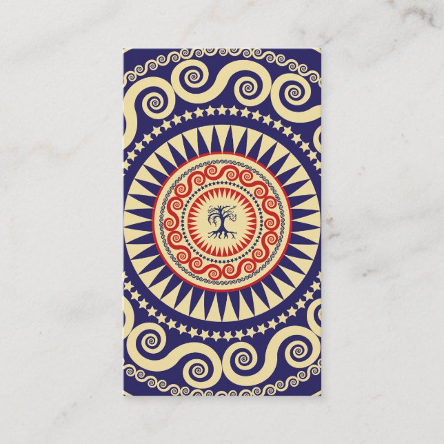 Stella-Baum-Marine und Rot Visitenkarte (Vorderseite)