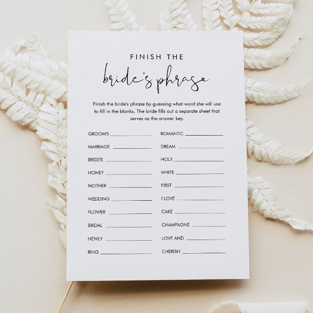 STELLA beendet das Phrase-Bridal-Spiel der Braut Einladung (Von Creator hochgeladen)