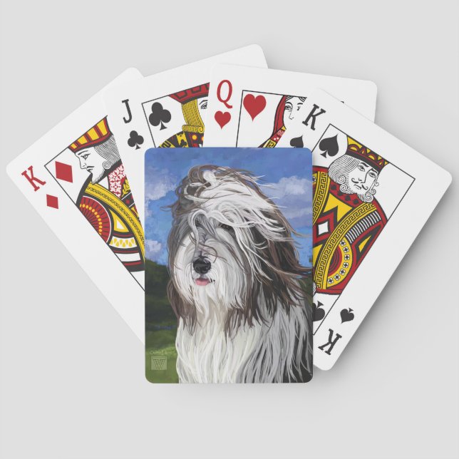 Stella, der englische Schafhund Spielkarten (Rückseite)