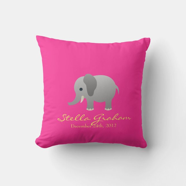 Stella Elephant Rosa Kissen (Vorderseite)