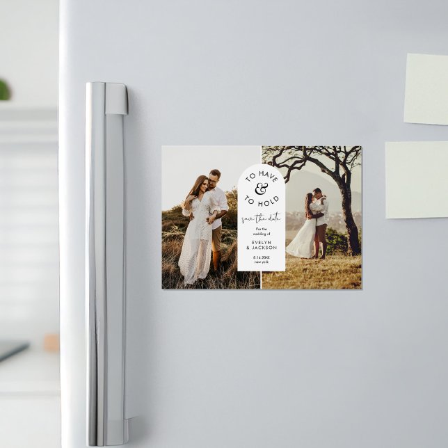 STELLA Foto Moderne Hochzeit retten Datum Magneteinladung (Von Creator hochgeladen)