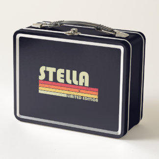 STELLA Geschenkname Personalisiert Retro Vintager Metall Brotdose