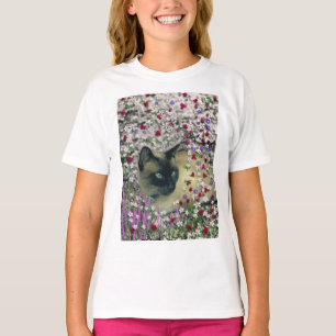 Stella in den Blumen II, Schokoladen-siamesische T-Shirt