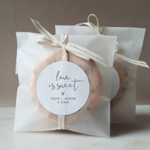 STELLA Love is Sweet Favor Aufkleber 3" (Bogen mit