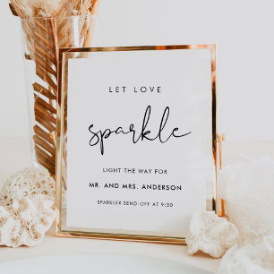 STELLA Minimalistische Wedding Sparkler abschicken Poster