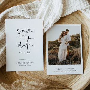 STELLA Modern Edgy Foto Save the Date Einladung