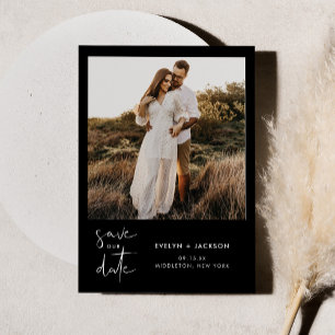 STELLA Modern Edgy Foto Save the Date Einladung