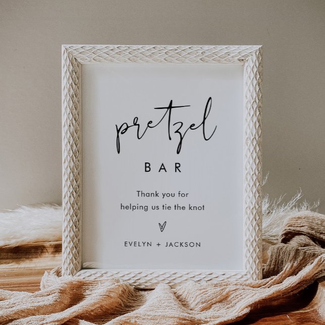 STELLA Pretzel Bar Wedding Sign Poster (Von Creator hochgeladen)