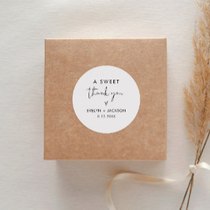 STELLA Sweet Thank You Favor 1,5" (Bogen mit 20) Runder Aufkleber