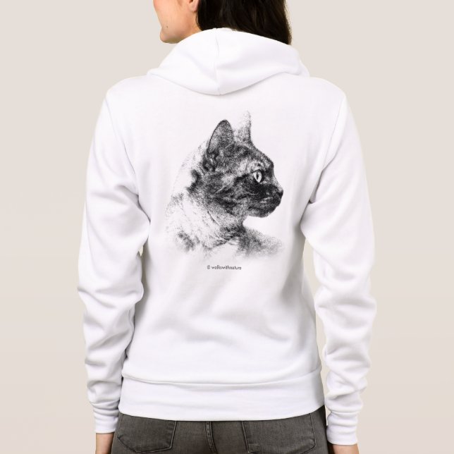 Stella the Gray Cat Hoodie (Rückseite)