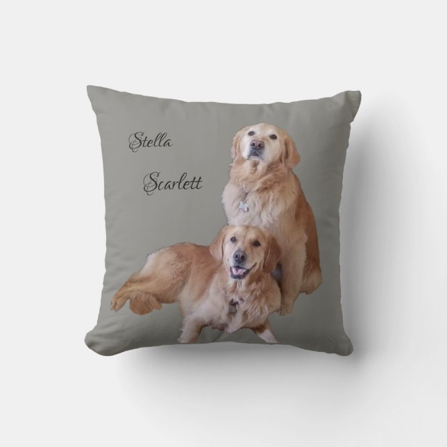 Stella u. Scarlett goldene Mädchen Kissen (Vorderseite)