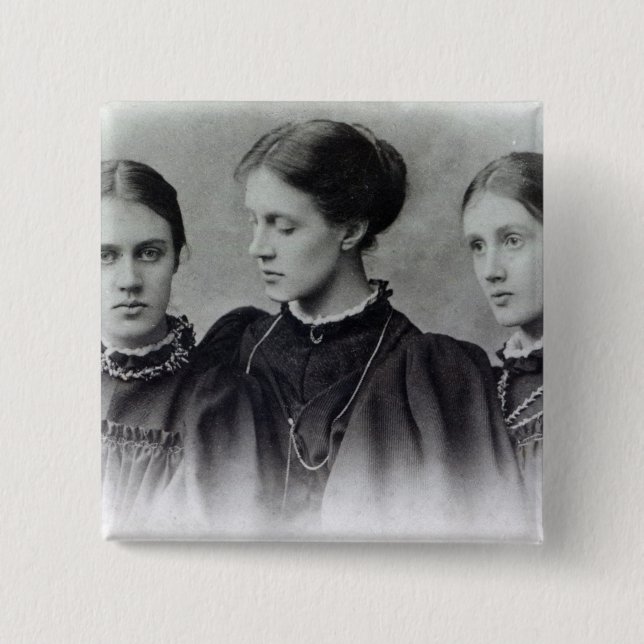 Stella, Vanessa und Virginia Stephen, c.1896 Button (Vorderseite)
