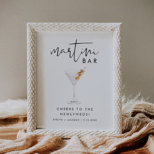 STELLA Wedding Martini Bar Sign Poster