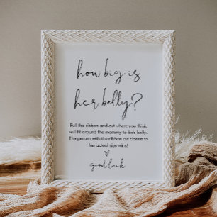 STELLA Wie groß ist ihr Baby-Duschspiel Poster