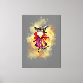 Stellalunarts Halloween Niedliches Mädchen Leinwanddruck