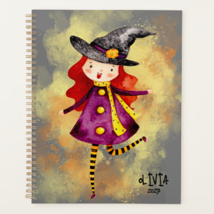 Stellalunarts Halloween Niedliches Mädchen Planer